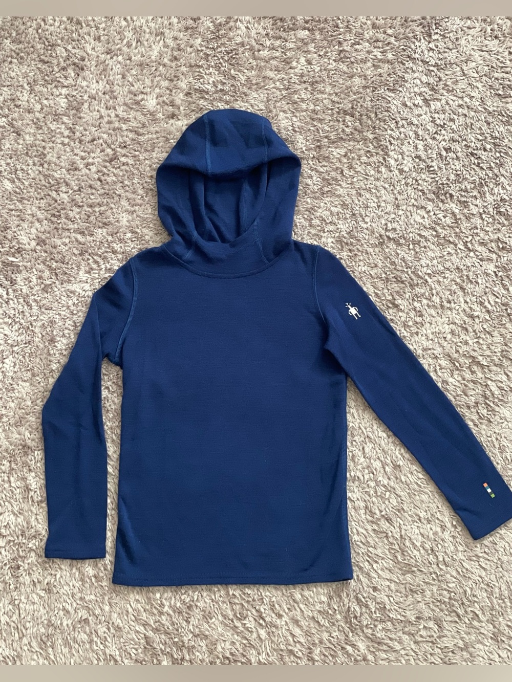 Smartwool Kids Classic Thermal Merino Base Layer Hoodie Navy Blue